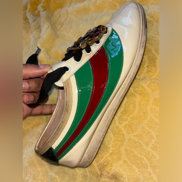 Gucci Vernice Crystal Patent Leather Trainers - Picture 11 of 14